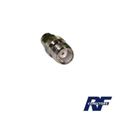 RFT-1241-6 - Adaptador en Línea de Conector TNC Hembra a SMA Macho, Níquel/ Oro/ Teflón..