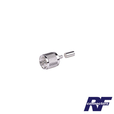 RFU-505-ST - Conector UHF Macho (PL-259) de anillo plegable para cables RG-58/U, RG-142/U.