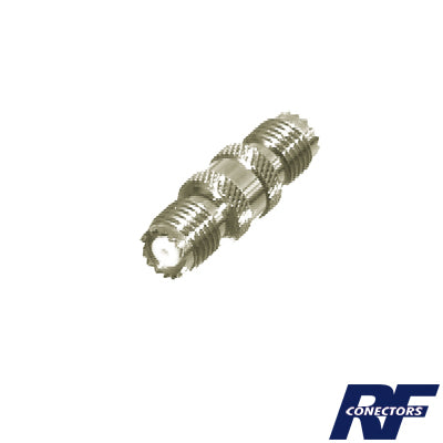 RFU-629 - Adaptador Barril en Línea, de Conector Mini-UHF Hembra a Mini-UHF Hembra, Níquel/ Oro/ Teflón.