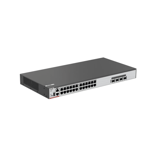 RG-CS86-24MG4VS-UP - Switch Core PoE 802.3bt 370W Capa 3 Multi-Gigabit 24 puertos 5Gb/2.5Gb/1Gb/100M, 4 puertos fibra SFP28 25Gb