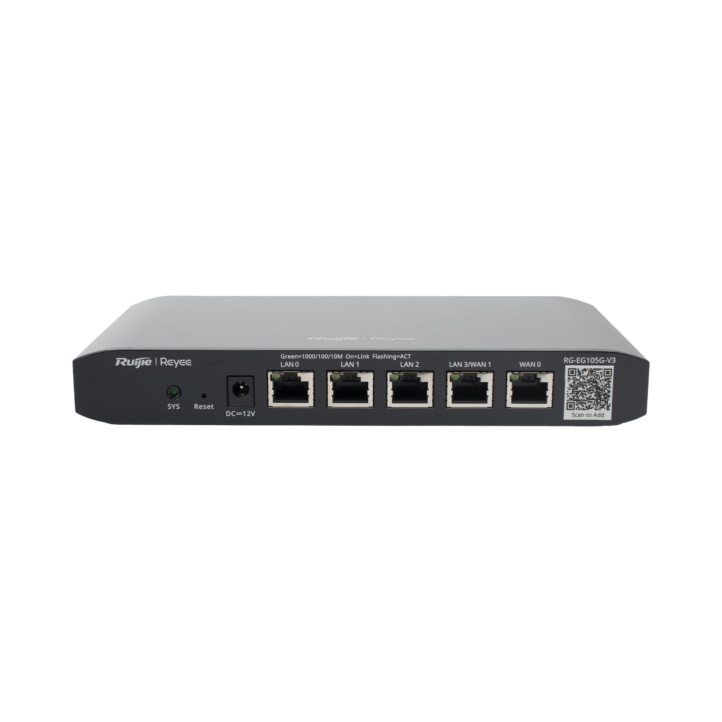 RG-EG105G-V3 - Router Balanceador con Función SD-WAN, Hasta 2 Servicios de Internet y hasta 100 clientes con desempeño de 600 Mbps