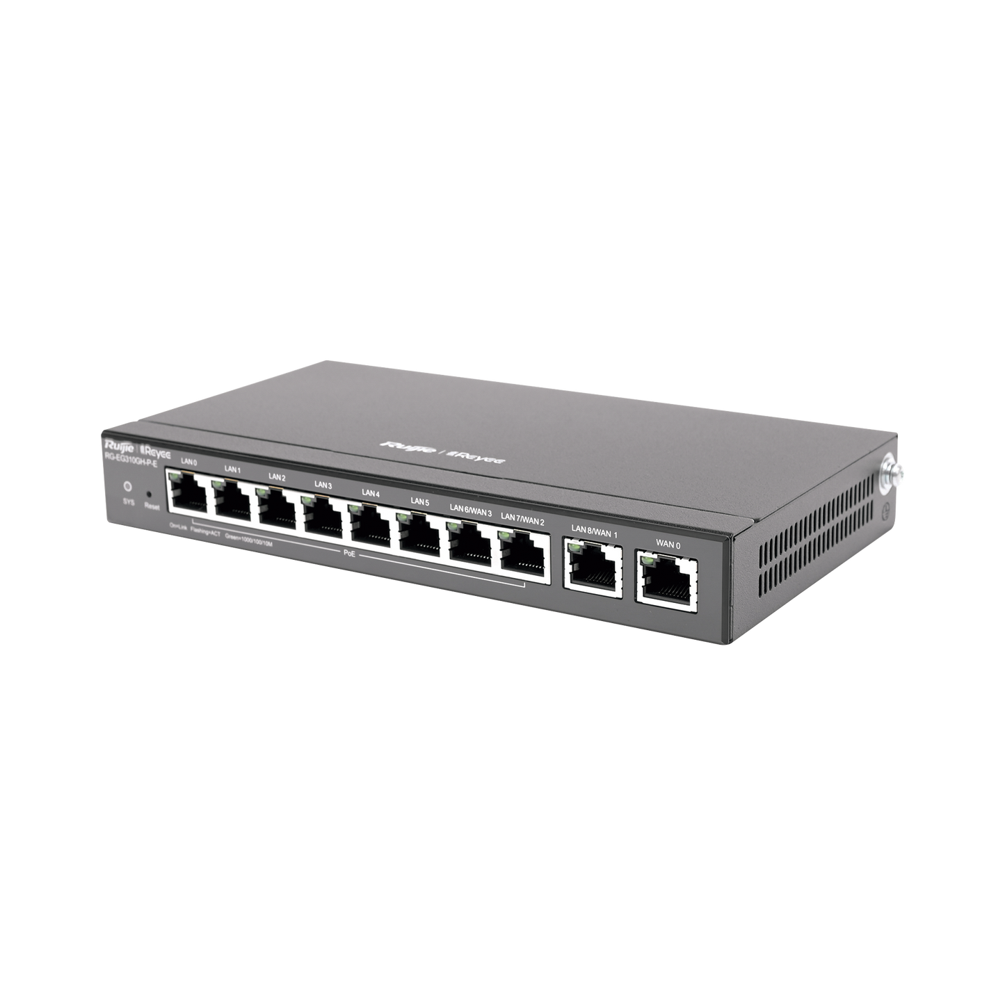RG-EG310GH-P-E - Router Balanceador con Función SD-WAN, PoE+ hasta 110 Watts, Hasta 4 Servicios de Internet y hasta 350 clientes con desempeño de 1.5 Gbps