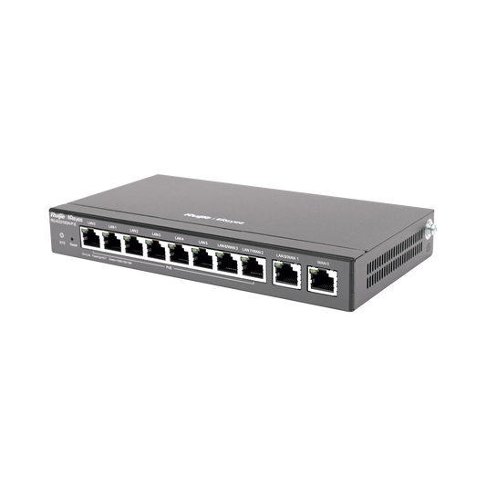 RG-EG310GH-P-E - Router Balanceador con Función SD-WAN, PoE+ hasta 110 Watts, Hasta 4 Servicios de Internet y hasta 350 clientes con desempeño de 1.5 Gbps