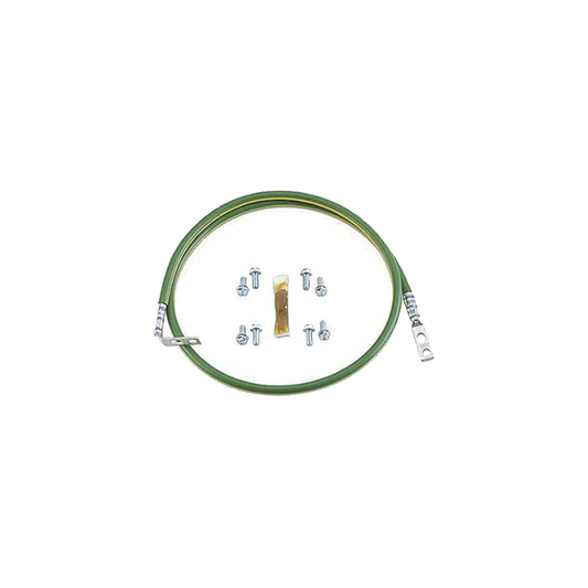 RGEJ1024PHY Jumper Para Aterrizar Equipos en Racks o Gabinetes, 10 AWG, Con Terminal Doblada a 45 Grados, Terminal Recta Para Equipos, 61 cm de largo