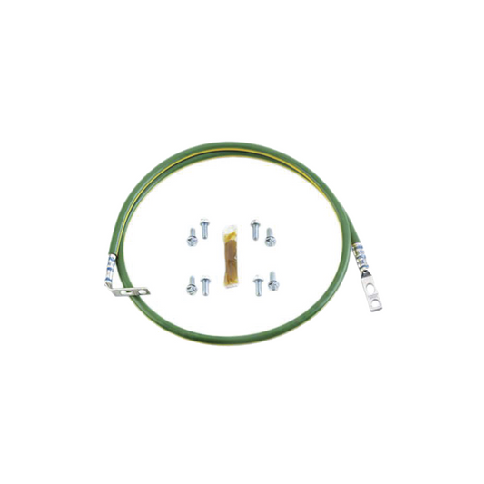 RGEJ624PHY Jumper para Aterrizar Equipos en Racks o Gabinetes, 6 AWG, con Terminal Doblada a 45 Grados, Para Conexión a Tierra y Terminal Recta Para Equipos, 61 cm de Largo