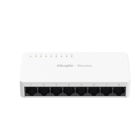 RG-ES08G-L - Switch no administrable, Visible en la Topología de la Nube, con 8 puertos Gigabit 1G