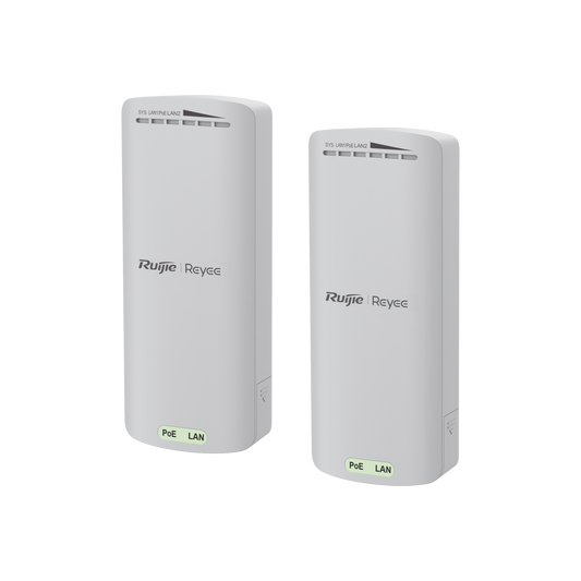 RG-EST100-E - Kit Enlace Inalámbrico Recomendado para Elevadores, hasta 500m o 125 pisos, Preconfigurado, Ajuste Automático, Hasta 300 Mbps, Doble Puerto LAN
