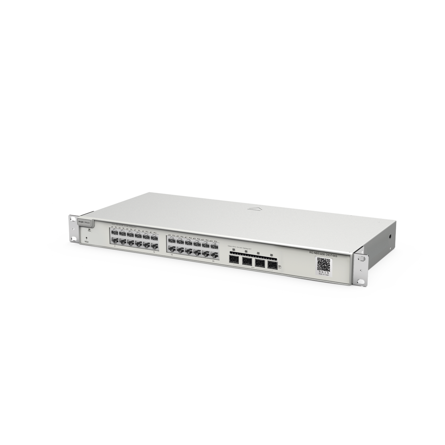 RG-NBS3200-24GT4XS - Switch Administrable Capa 2+ Plus, con 24 puertos Gigabit, 4 puertos SFP+ para fibra 10Gb, gestión gratuita desde la nube.