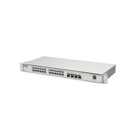 RG-NBS3200-24GT4XS - Switch Administrable Capa 2+ Plus, con 24 puertos Gigabit, 4 puertos SFP+ para fibra 10Gb, gestión gratuita desde la nube.