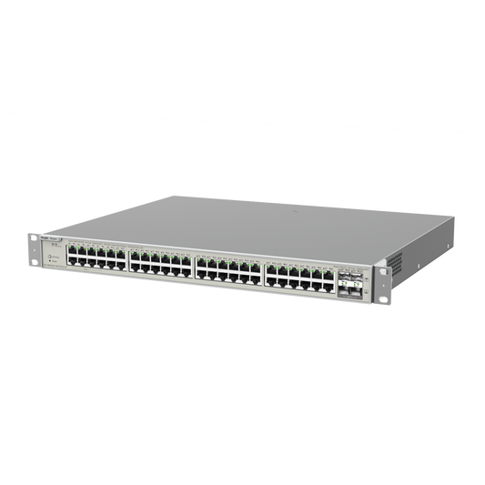 RG-NBS5200-48GT4XS-UP - Switch Administrable Capa 3 con 48 puertos Gigabit PoE 802.3af/at + 4 SFP+ para fibra 10Gb, gestión gratuita desde la nube, 740W