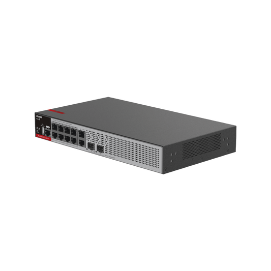 RG-S2915-10GT2MS-P-L - Switch PoE+ Empresarial 125 Watts, Administrable L2+, 8 Puertos PoE Gigabit , 2 Puertos Uplink Gigabit y 2 Puertos Uplink SFP 2.5G