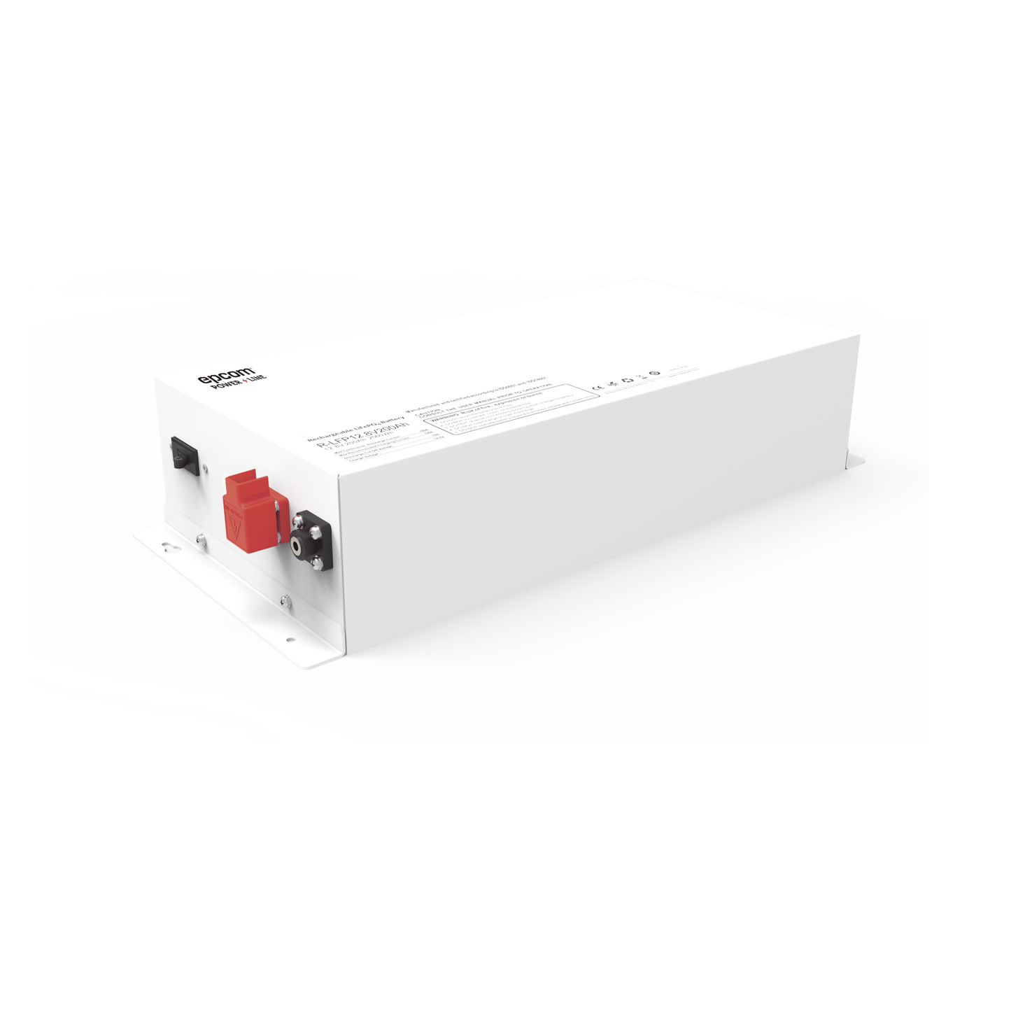 RLFP128200A Batería de Litio Ciclo Profundo, 12.8 Vcc 200Ah (LiFePO4 case Metalico), Solar, , Máximo 100 A de Descarga