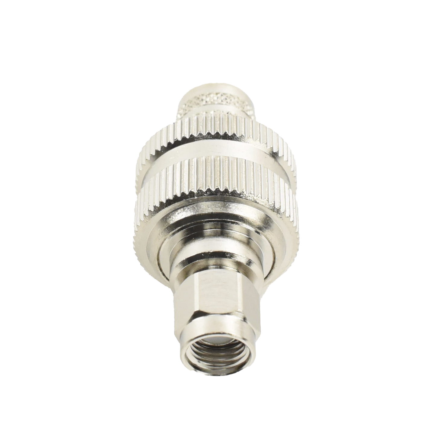 RP-3000-I - Conector SMA Macho Inverso de Anillo Plegable para RG-8/U, 9913, LMR-400, Níquel/ Oro/ Teflón.