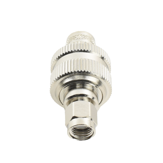 RP-3000-I - Conector SMA Macho Inverso de Anillo Plegable para RG-8/U, 9913, LMR-400, Níquel/ Oro/ Teflón.