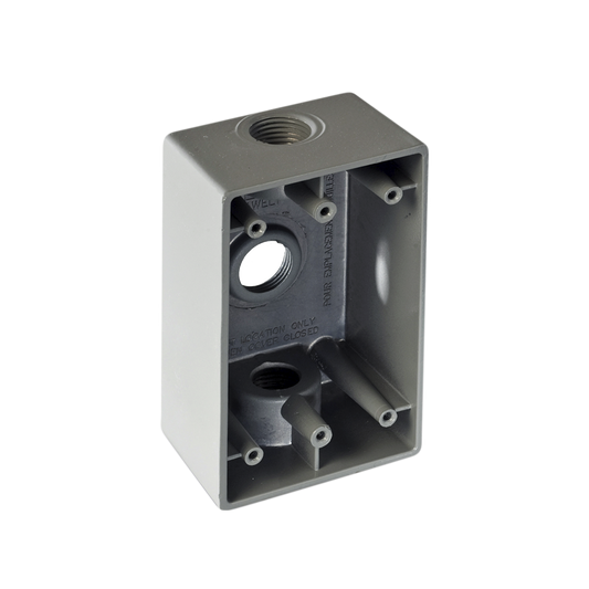 RR-0281 - Caja Condulet FS de 1/2" (12.7 mm) con tres bocas a prueba de intemperie.