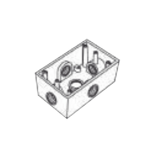 RR-2748 - Caja Condulet FS de 1" (25.4 mm) con cinco bocas a prueba de intemperie.