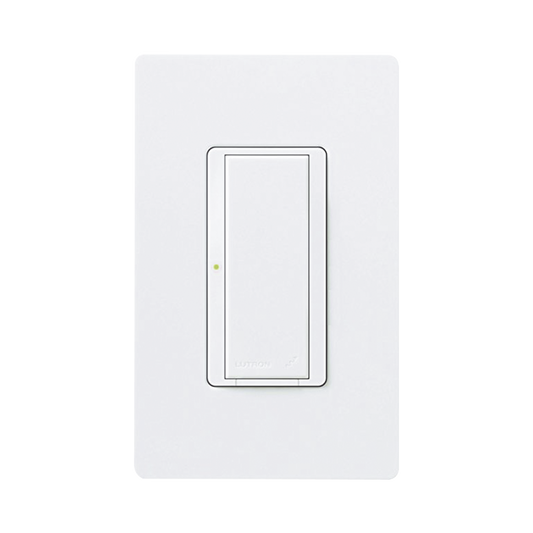 RRD8SDVWH (RadioRA2) Switch on/off  RRD-8S-DV-WH de doble voltaje, un solo polo 120V/, 8A/, 1/10HP 3A en motores, apaga y enciende iluminación ó motor, NO requiere cable neutro.