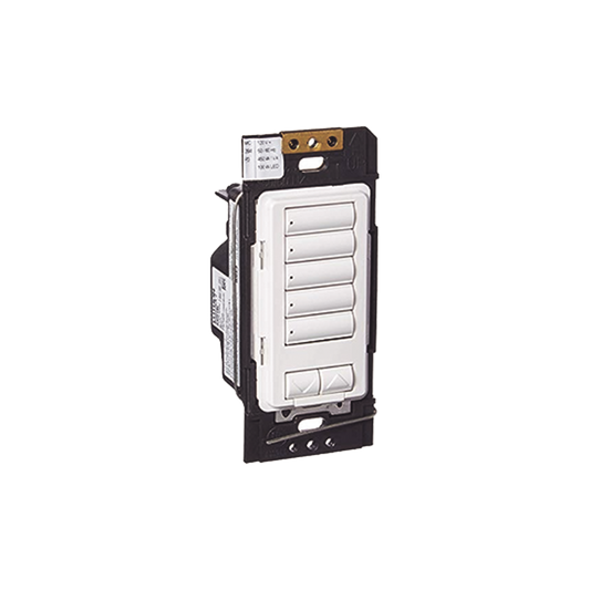 RRDHN5BRLWH - (RadioRA2) Botonera 5 botones hibrida, requiere cable neutro para el control del circuito.