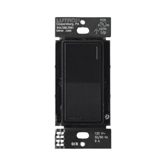 RRST8ANSMN (RadioRa3) Apagador Sunnata color negro para linea Radio Ra3, 8A de iluminación, 5.8A Motor