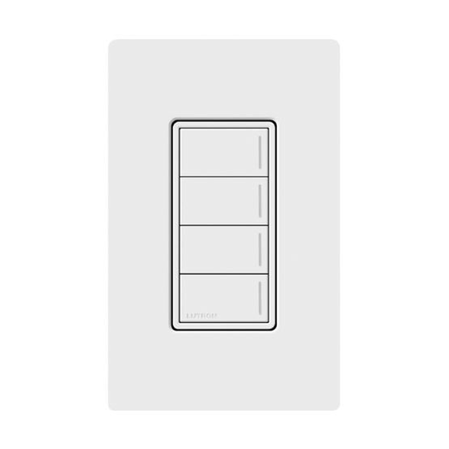 RRSTW4BWH (RadioRa3) Botonera Sunnata Blanco 4 escenas para Radio RA3, programe escenas diferentes en cada botón.