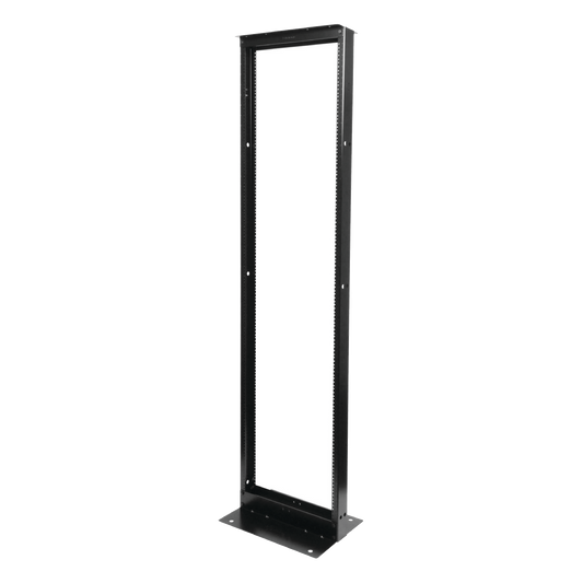 RS1-07-S Rack de Dos Postes Estándar de 19, Numerado, Fabricado en Acero y 45 Unidades de Rack, Color Negro