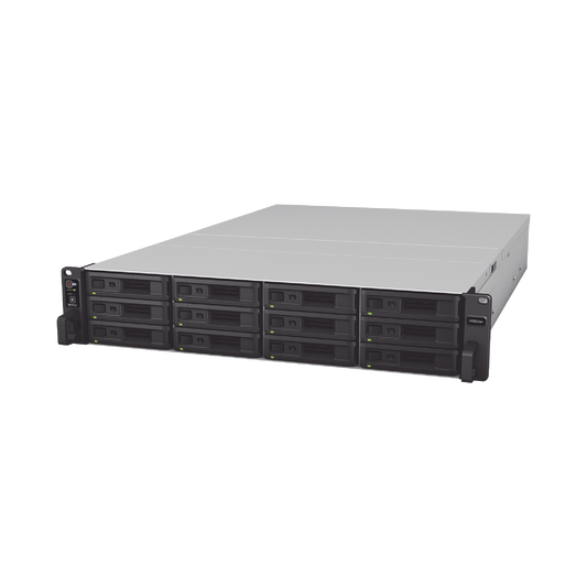 RS3621XSPLUS Servidor NAS para Rack (2 U) de 12 Bahías (Expandible a 36 Bahías) / Hasta 648 TB / 8 GB RAM / Servicio Nube Gratis (P2P) / Administración Remota y Respaldo Programado