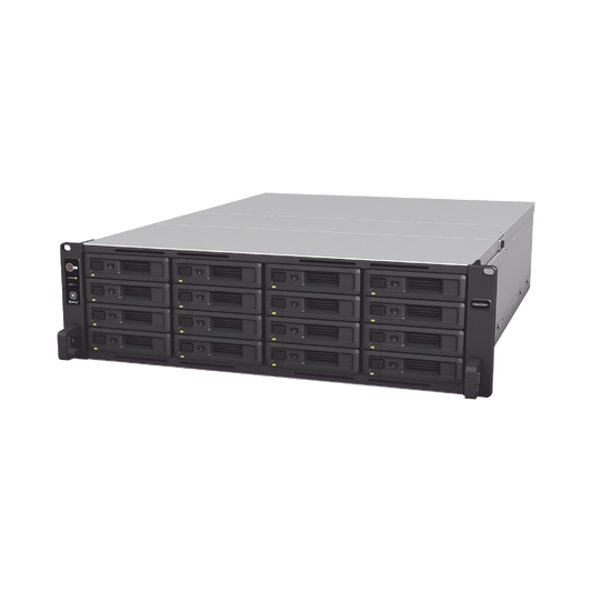 RS4021XSPLUS Servidor NAS para Rack (3 U) de 16 Bahías (Expandible a 40 Bahías) / Hasta 720 TB / 16GB RAM / Servicio Nube Gratis (P2P) / Administración Remota y Respaldo Programado