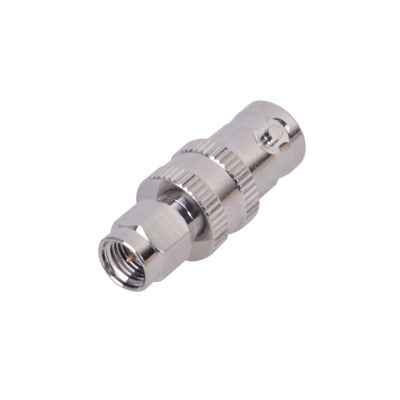 RSA-3458 - Adaptador en Línea de Conector SMA Macho a BNC Hembra, Níquel/ Oro/ Teflón.