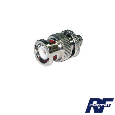 RSA-3476 - Adaptador en Línea de Conector SMA Hembra a BNC Macho, Níquel/ Oro/ Teflón.
