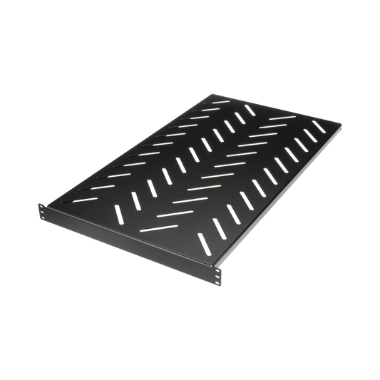 RSHLF Charola para Soportar Equipos en Rack de 19 de 4 Postes, Profundidad Máxima de 30 in, Capacidad de Carga de 125 kg, 1 UR