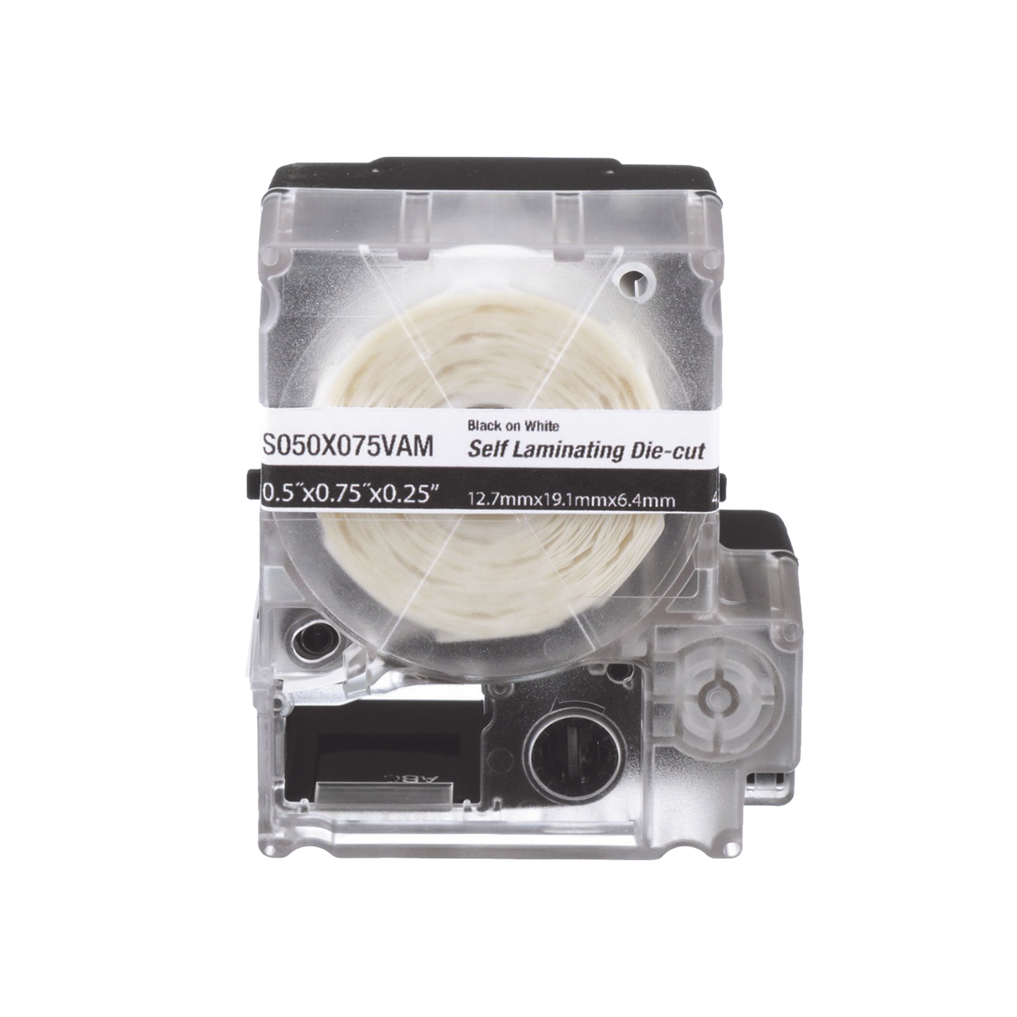 S100X125VAM - Casete de 200 Etiquetas Autolaminadas de 25.4 x 38.1 mm (1 x 1.5 Pulgadas), para Cables de 3.1 a 7 mm (0.12 a 0.28 Pulgadas) de Di�metro, �rea de Impresi�n Color Blanco