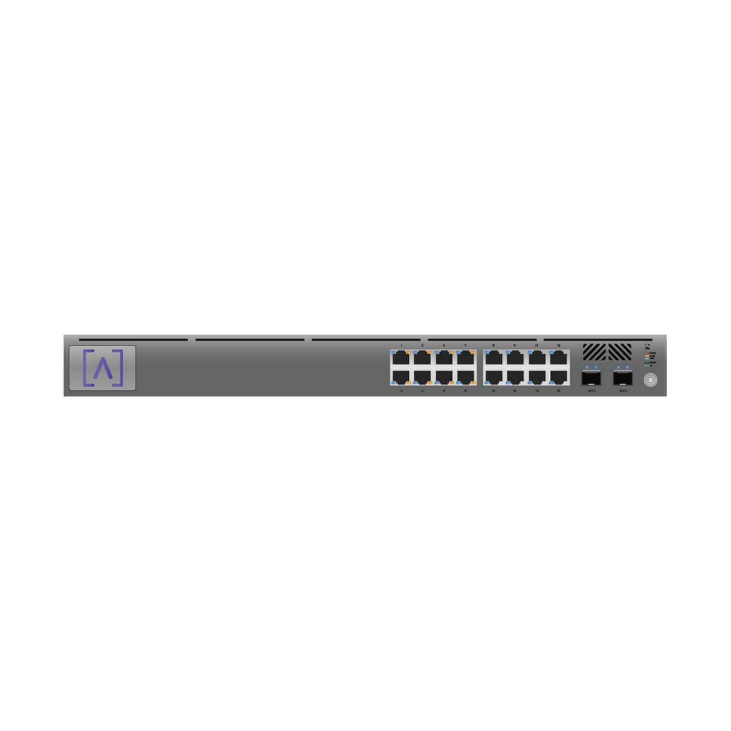 S16-POE - Switch Gigabit PoE+ Administrable / 16 puertos 10/100/1000 Mbps + 2 Puertos SFP Uplink / Presupuesto PoE hasta 120W / Administración Gratuita en la Nube
