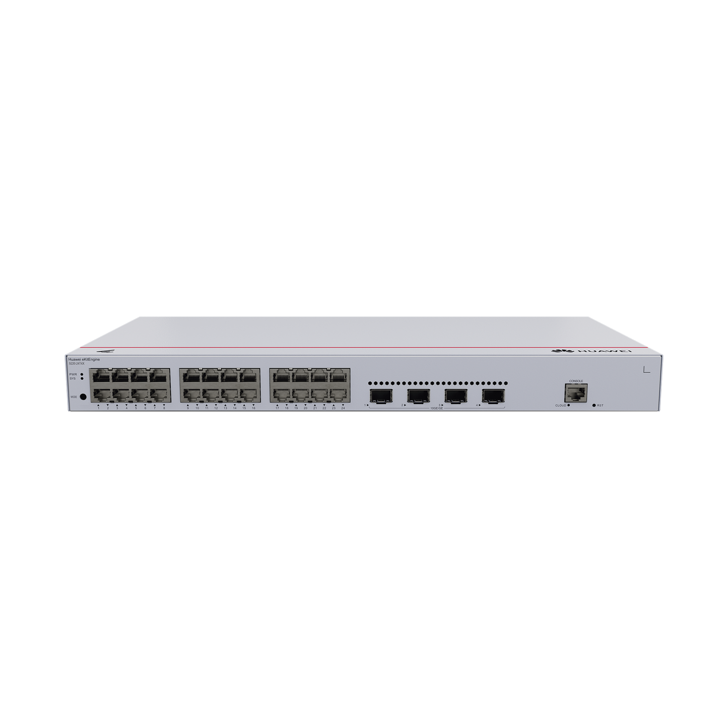 S220-24T4X - Switch de Acceso Gigabit Administrable  Capa 2 / 24 puertos 10/100/1000 Mbps / 4 Puertos 10GE SFP+ Uplink / ERPS  / IMGP Snooping / DHCP Snooping / Administración Nube Gratis