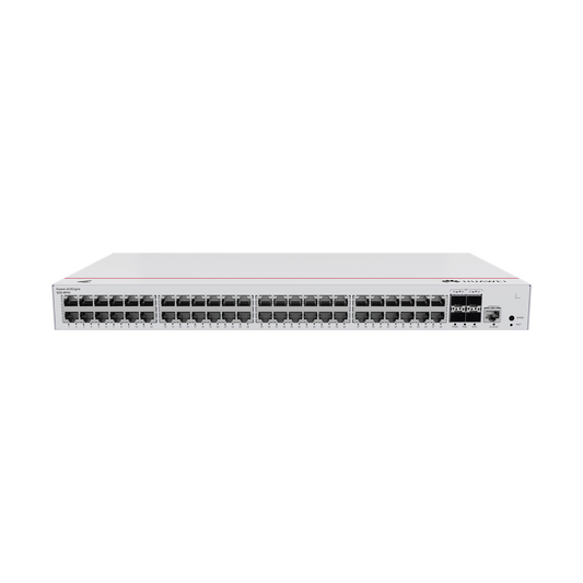 S220-48P4S - Switch de Acceso Gigabit Administrable PoE Capa 2 / 48 puertos 10/100/1000 Mbps (PoE) / 4 Puertos 1GE SFP Uplink / ERPS / IMGP Snooping / DHCP Snooping / PoE Perpetuo / 380W / Administración Nube Gratis