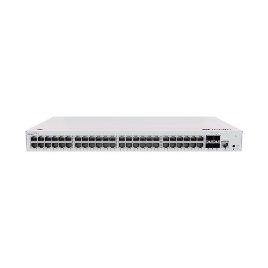 S220-48P4X - Switch de Acceso Gigabit Administrable PoE Capa 2 / 48 puertos 10/100/1000 Mbps (PoE) / 4 Puertos 10GE SFP+ Uplink / ERPS / IMGP Snooping / DHCP Snooping / PoE Perpetuo / 380W / Administración Nube Gratis