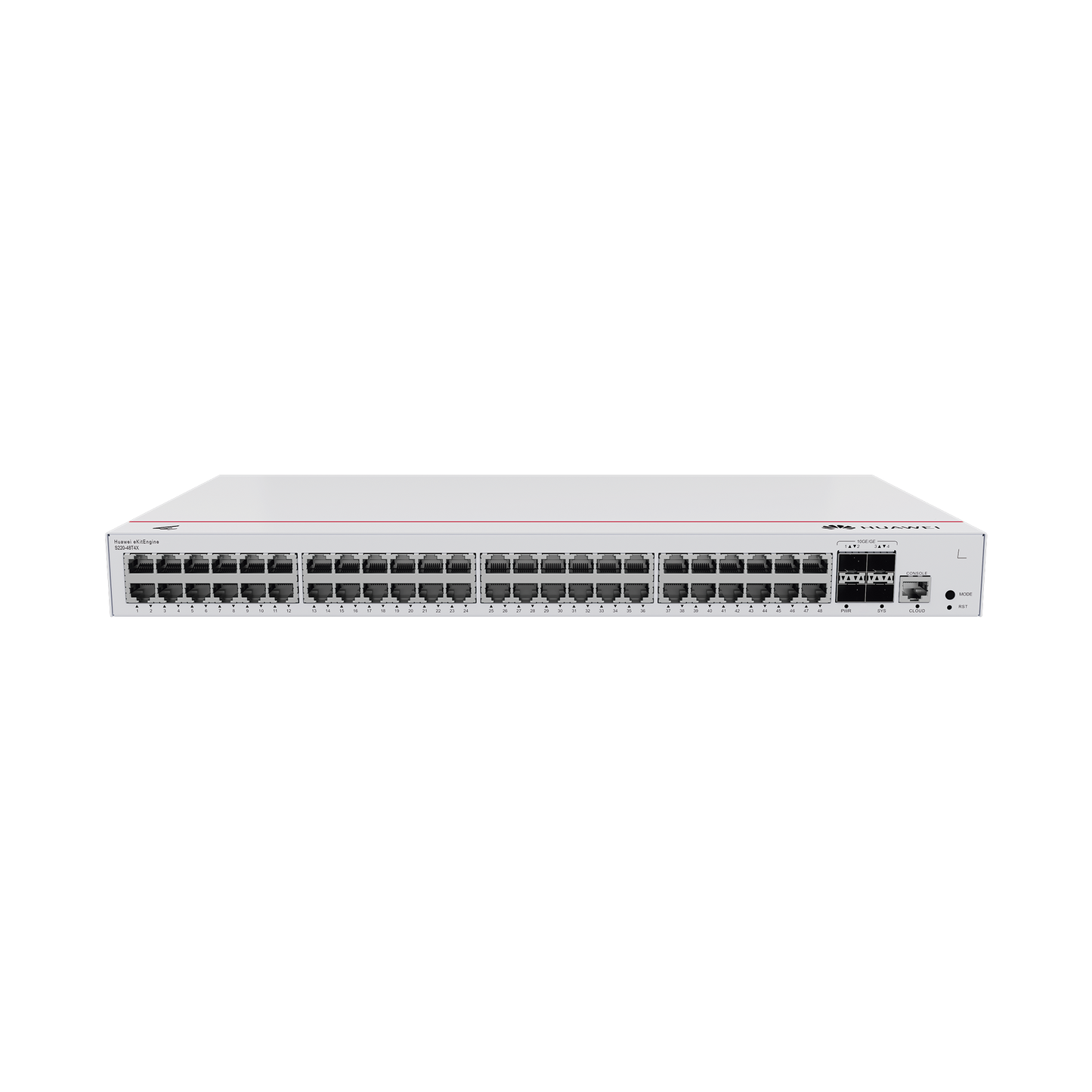 S220-48T4X - Switch de Acceso Gigabit Administrable  Capa 2 / 48 puertos 10/100/1000 Mbps / 4 Puertos 10GE SFP+ Uplink / ERPS / IMGP Snooping / DHCP Snooping / Administración Nube Gratis