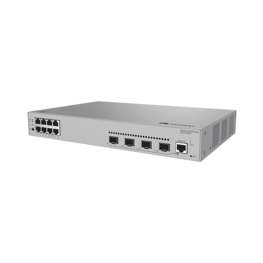 S220-8P4S - Switch de acceso eKit Administrable / Capa 2 / 8 Puertos PoE+ Gigabit + 4 SFP + Puerto Consola / PoE Perpetuo / Presupuesto PoE 125 W / Sin licenciamiento