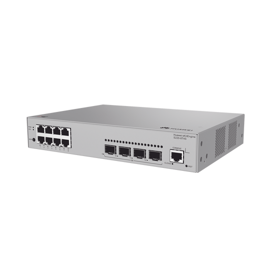 S220-8T4S - Switch de Acceso eKit Administrable Capa 2 / 8 Puertos Gigabit / 4 Puertos SFP / 1 Puerto de Consola / Gestión Gratuita desde la Nube / Libre de Licenciamiento