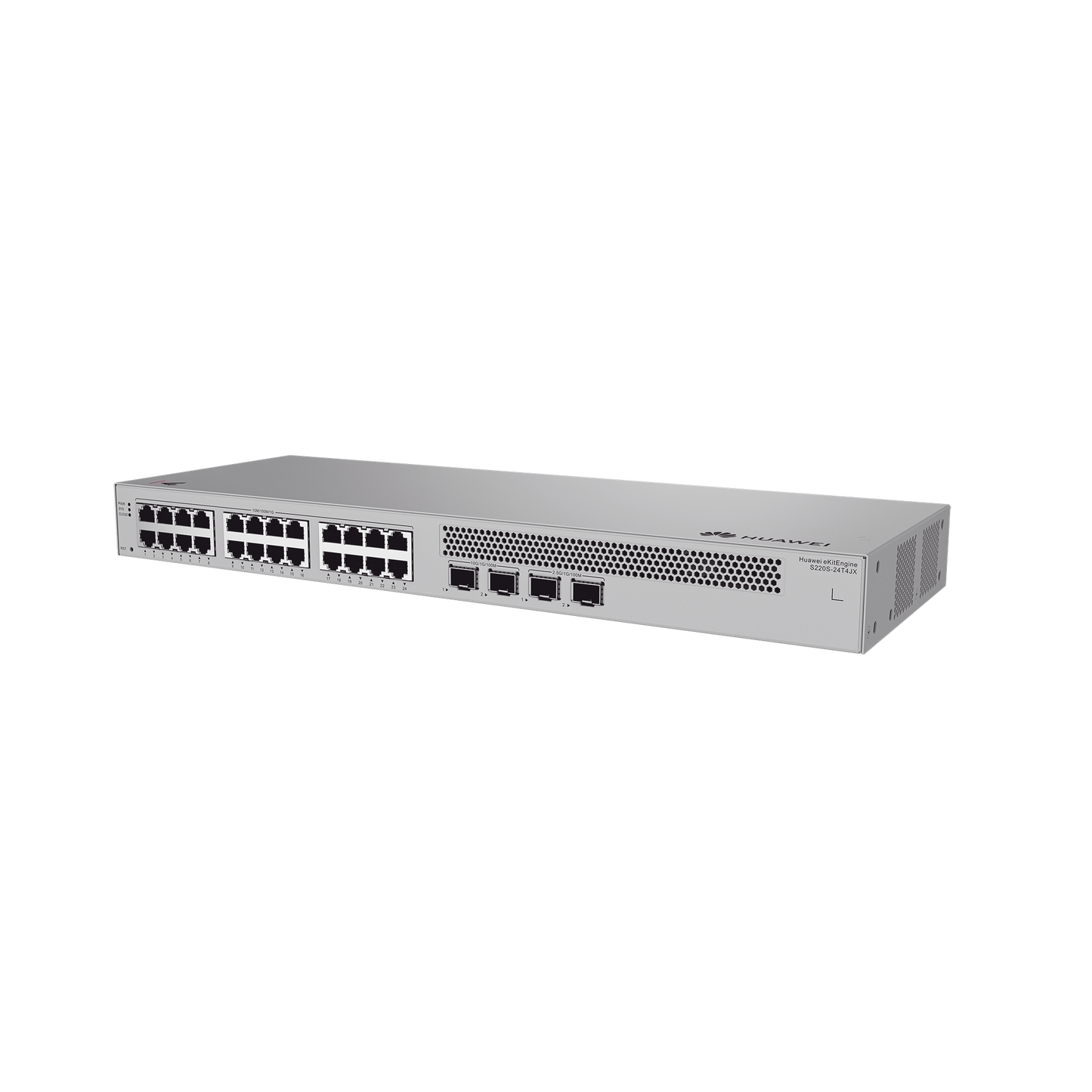 S220S-24T4JX - Switch de Acceso Gigabit Administrable Capa 2 / 24 puertos 10/100/1000 Mbps / 2 Puertos 2.5GE SFP + 2 Puertos 10GE SFP+ Uplink  / ERPS / IMGP Snooping / DHCP Snooping / Administración Nube Gratis