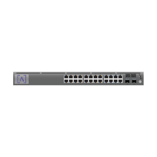 S24-POE - Switch Gigabit PoE+ Administrable / 24 puertos 10/100/1000 Mbps (16 de ellos POE+) + 2 Puertos SFP Uplink / Hasta 240W / Alta LabsCloud.