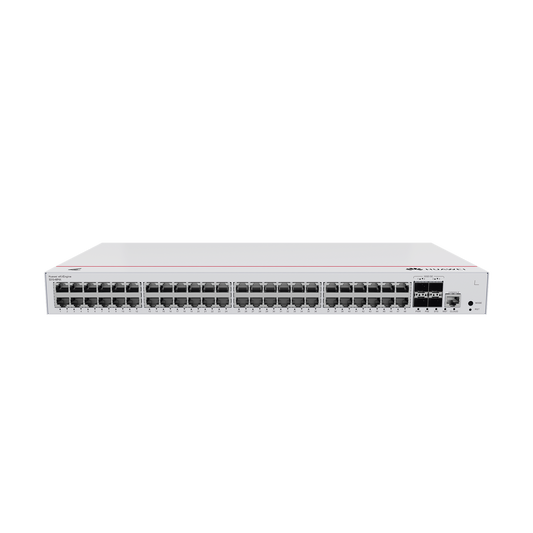 S310-48P4X - Switch de Distribución/Core Gigabit Administrable PoE Capa 3 / 48 puertos 10/100/1000 Mbps (PoE) / 4 Puertos 10GE SFP+ Uplink / ERPS / Rutas Estáticas / iStack / PoE Perpetuo / 380W / Administración Nube Gratis
