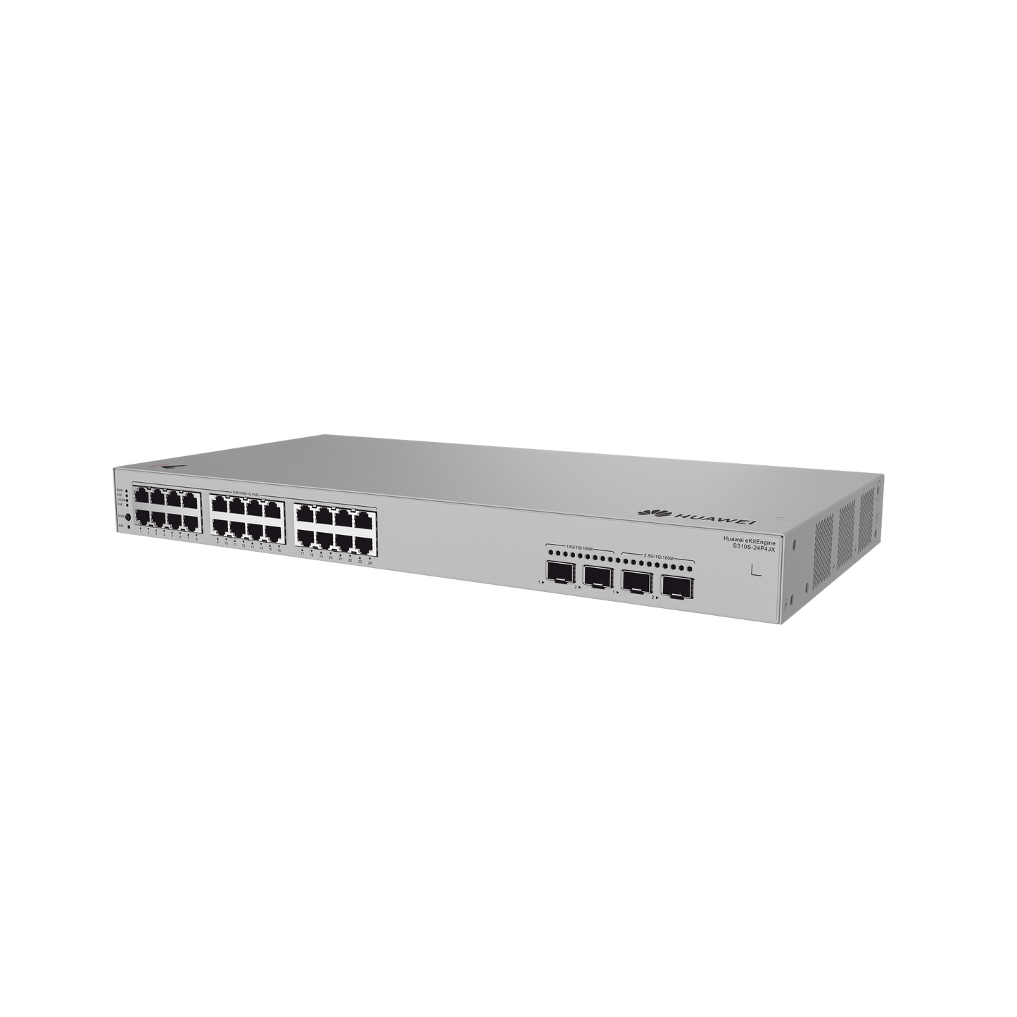 S310S-24P4JX - Switch de Acceso eKit Administrable / Capa 2+ / 24 Puertos PoE+ Gigabit + 2 Puertos SFP(2.5 Gbps) + 2 Puertos SFP+(10 Gbps) / PoE Perpetuo / Presupuesto PoE 400 W / Sin licenciamiento