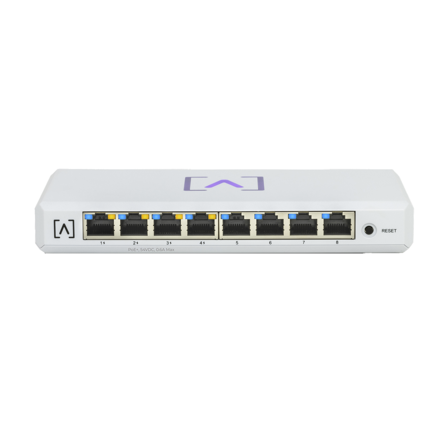 S8-POE - Switch Gigabit PoE+ Administrable / 8 puertos 10/100/1000 Mbps (4 de ellos PoE+ 802.3af/at) / Hasta 60W / Administración nube gratuita / Presupuesto de 60W