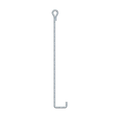 SAZ-0L - Ancla de Suelo con Ojo de Llave Ø 3/4" x 150 cm, Galvanizado por Inmersión en Caliente.