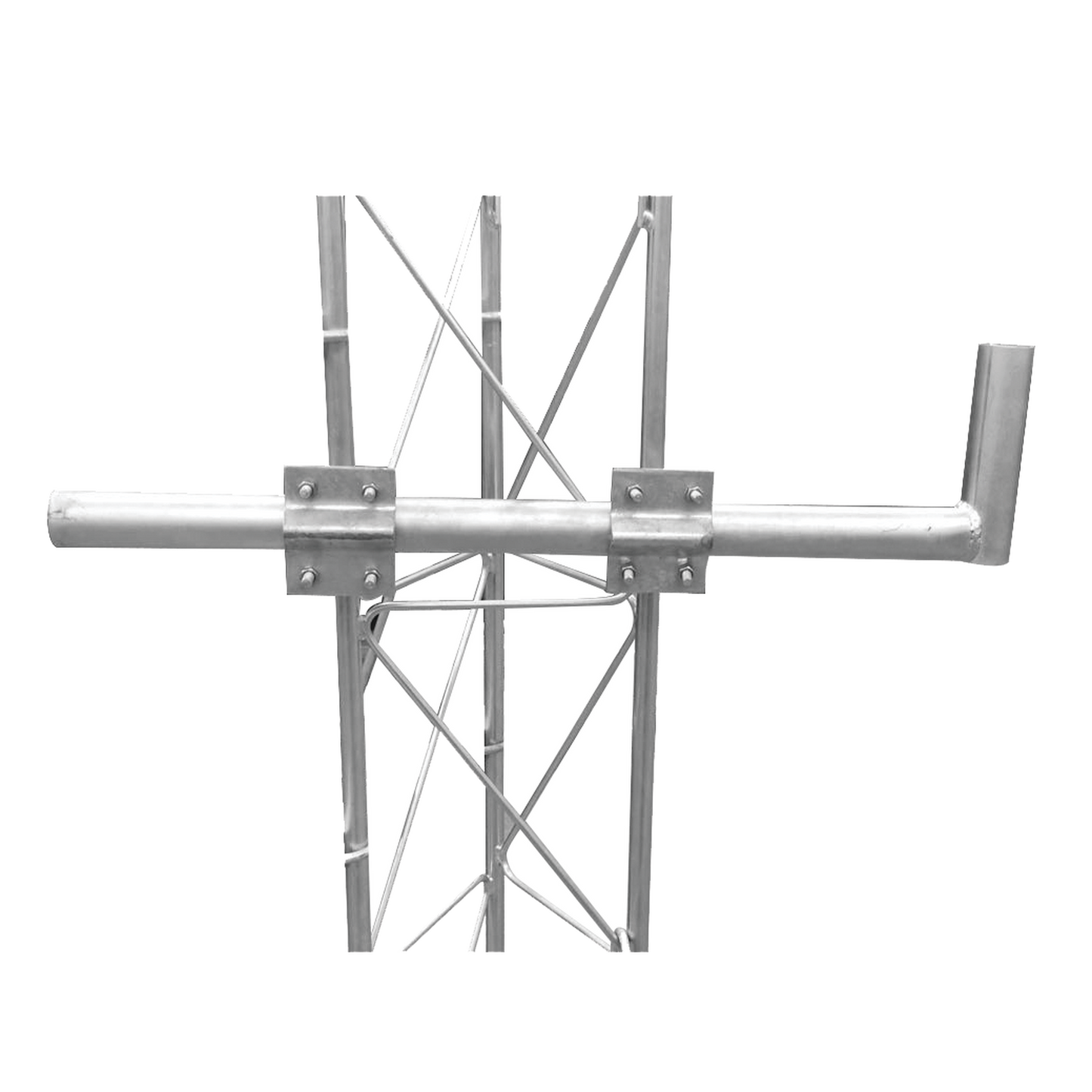 SBL-UNI-1G Brazo tipo Bastón. Inmersión en Caliente. Largo: 80 cm. Alto: 20 cm. Tubo: 1-1/2 Ced.30