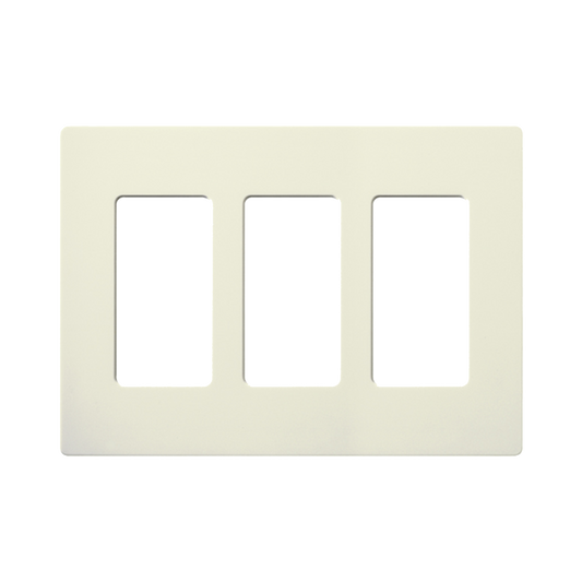 SC3BI - Tapa Color Blanco Biscuit para interruptor o dimmer Lutron, 3 gang, limpio y moderno