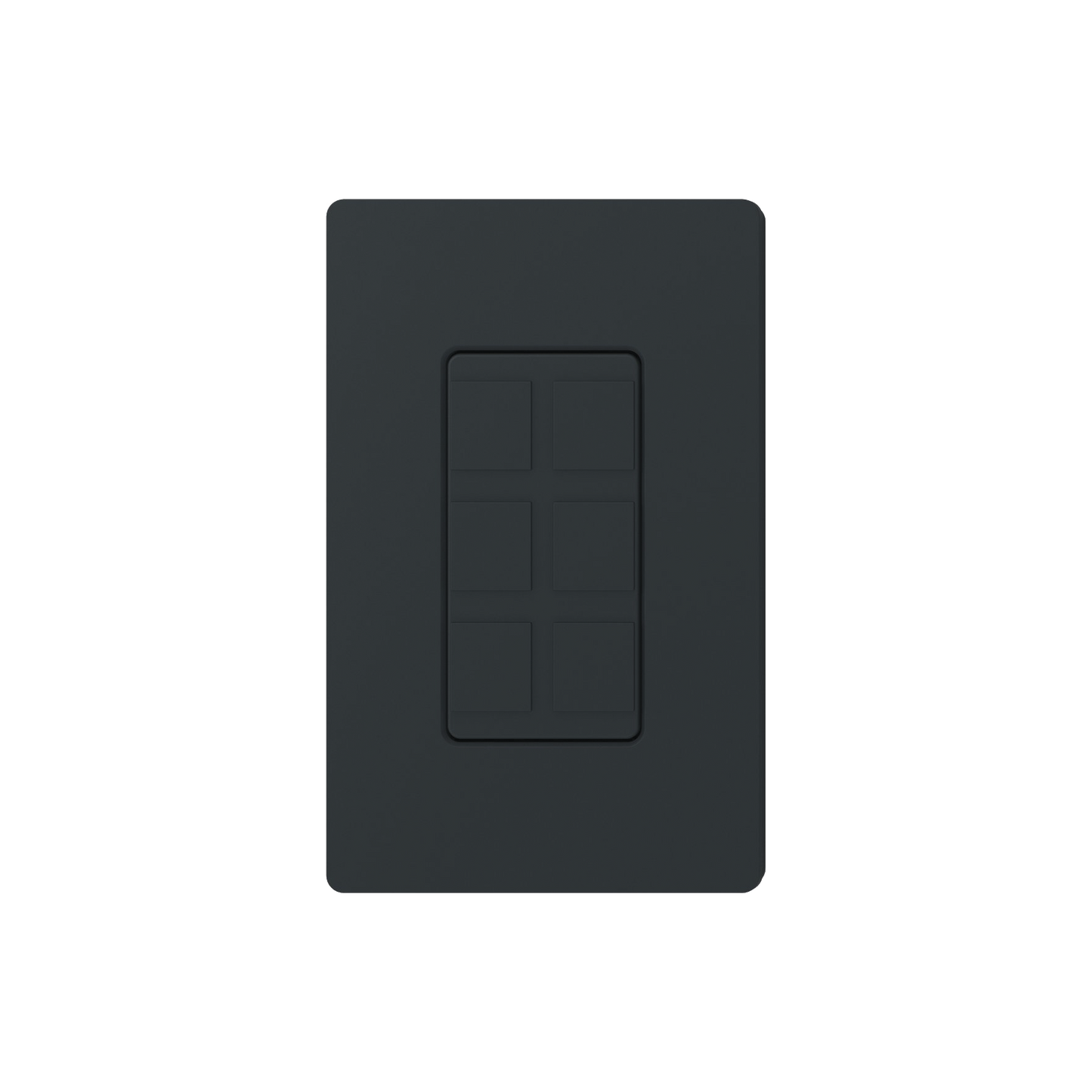 SC6PFMN Placa de 6 puertos, color negro night.