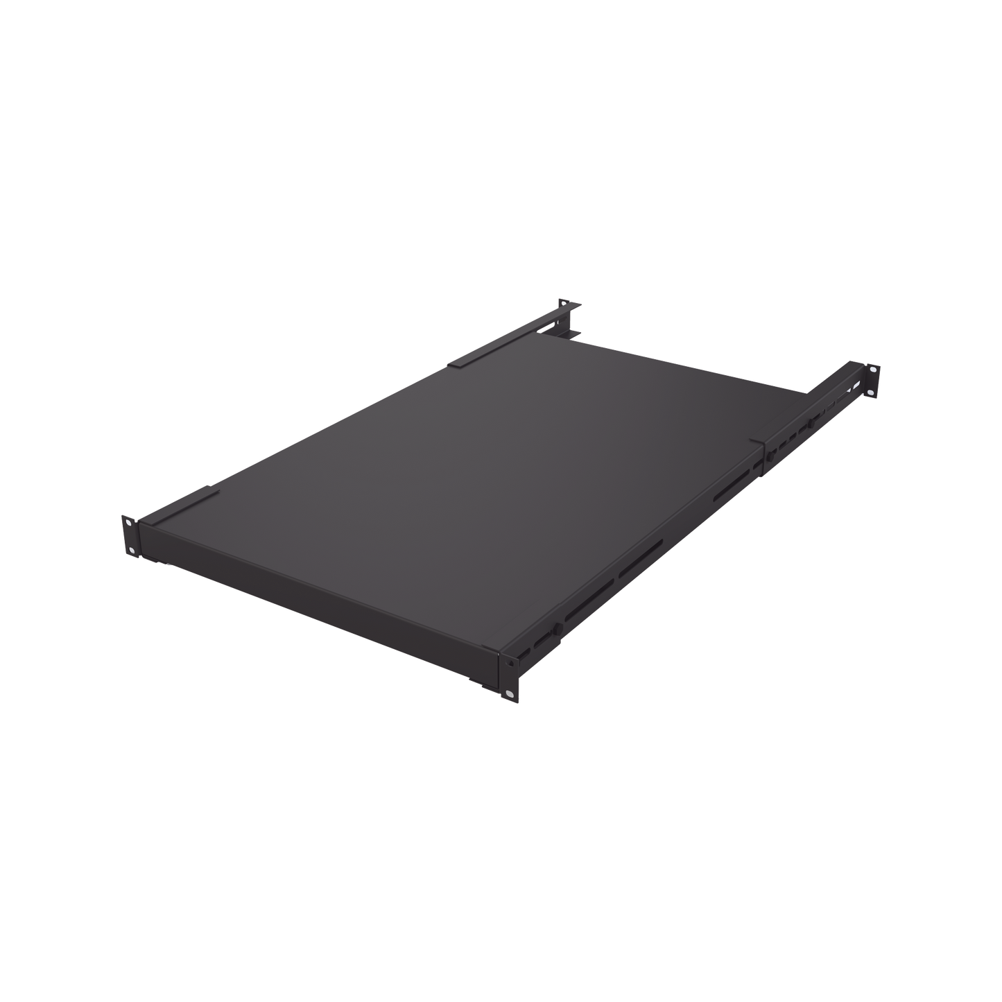 SCH-D70-1U - Charola Rackeable de profundidad ajustable para Soportar Equipos en Rack de 19 in, Doble Fijación, Color Negro, 3U