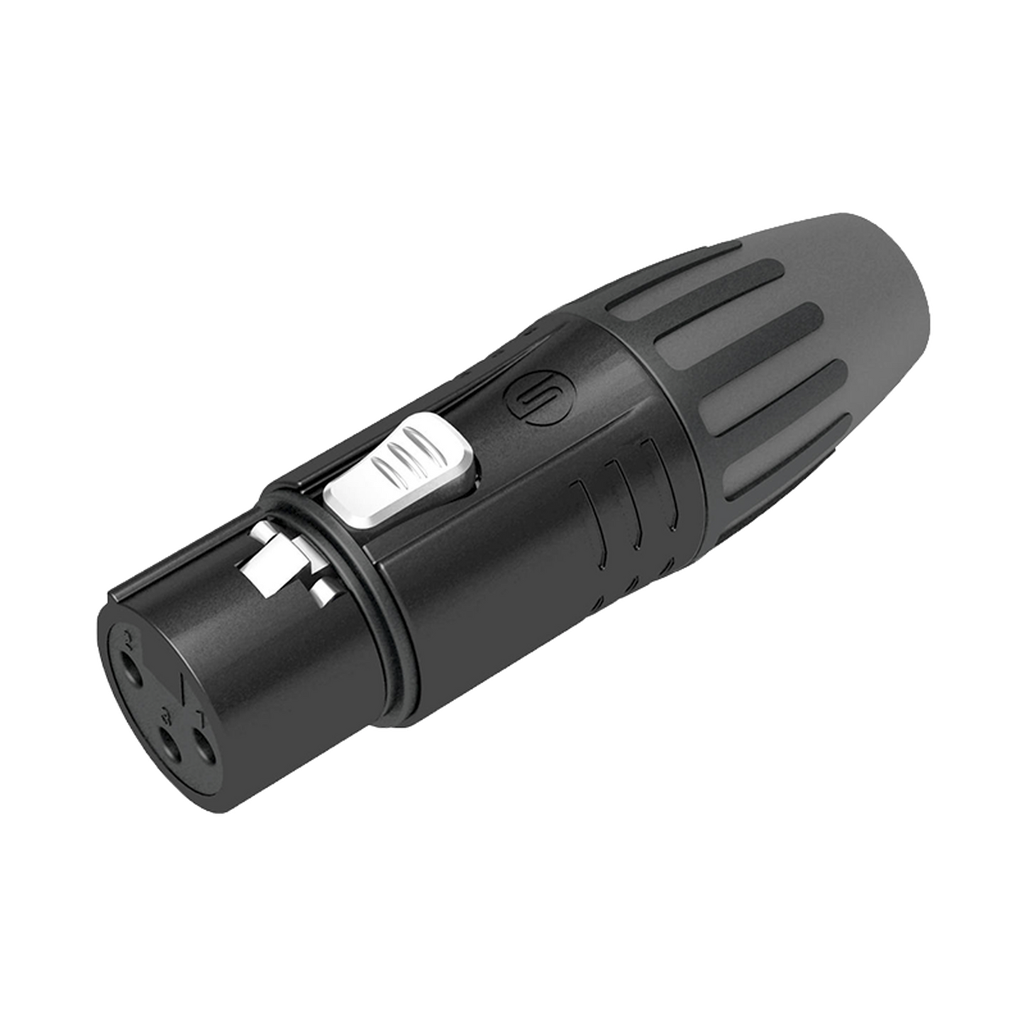 SCMF3-B - Conector XLR hembra | Carcasa Enchapada en Negro | Contactos Enchapados en Plata |