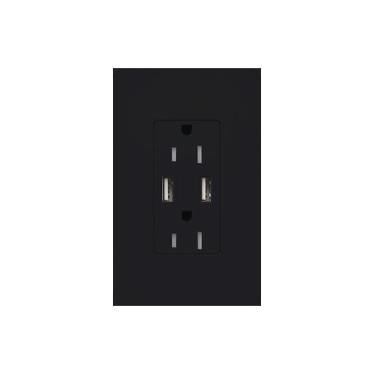 SCR15UBTRMN Tomacorriente 15A,con salida de carga USB